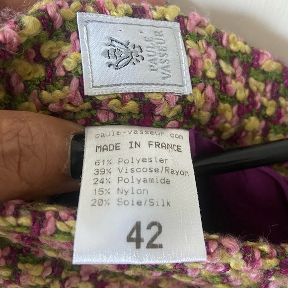 Paule Vasseur tweed suit. Size 42 EU /Size 6 US. Chanel-esque. Blazer & Skirt. - Picture 14 of 14